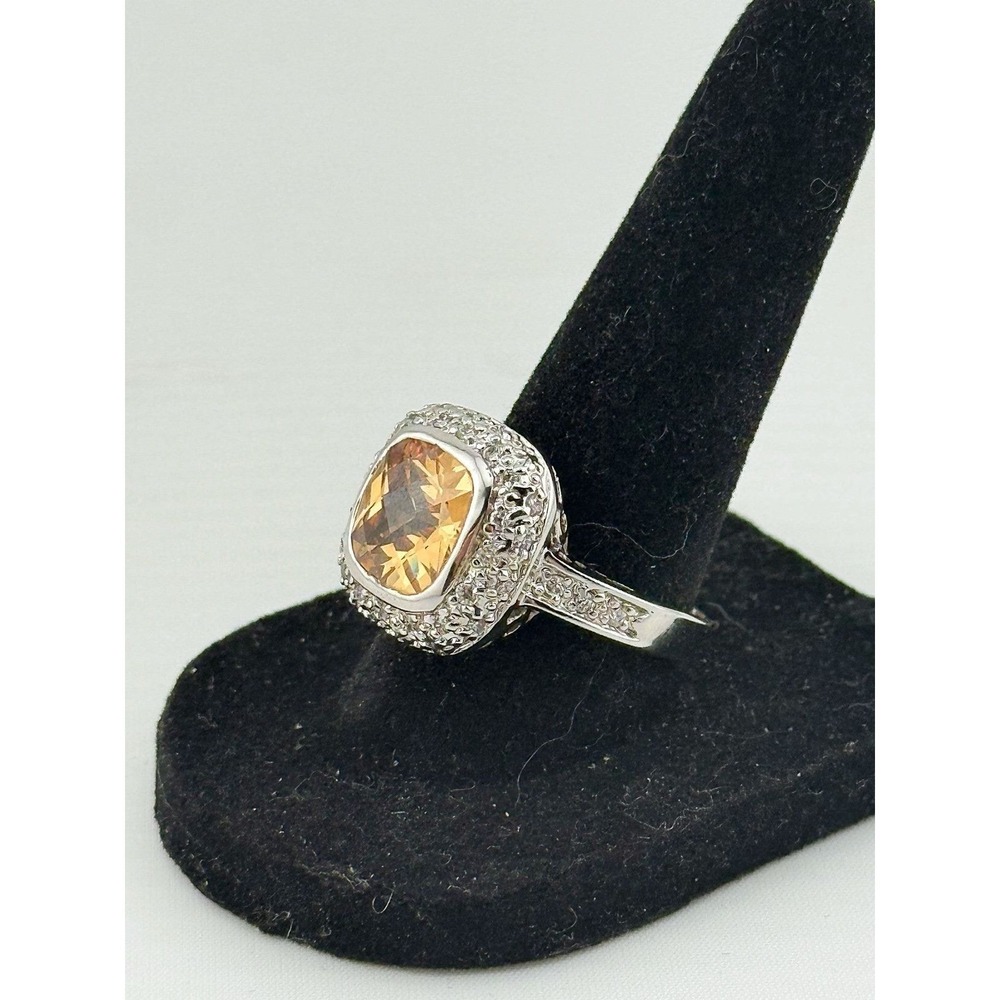 Premier Designs Vintage Peach Champagne Cocktail Ring In Size 8 - Picture 2 of 9